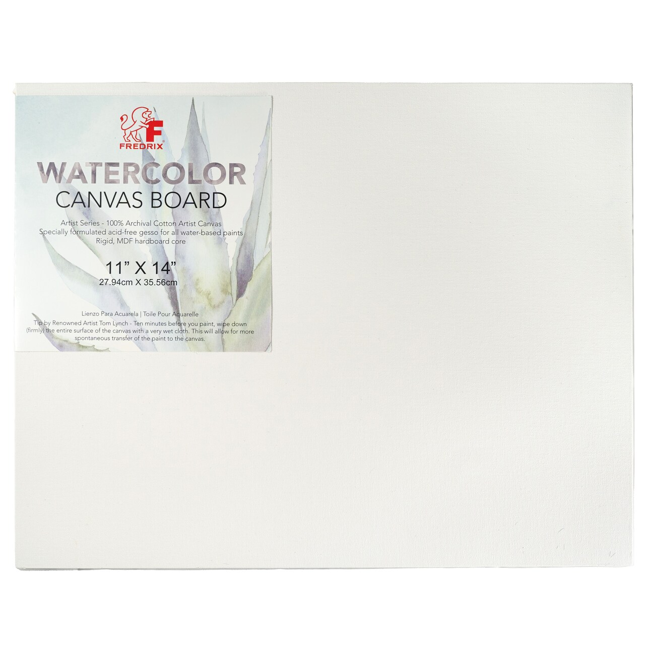 FREDRIX Artist Series Primed Watercolor Archival Canvas Board, 11" x 14"
